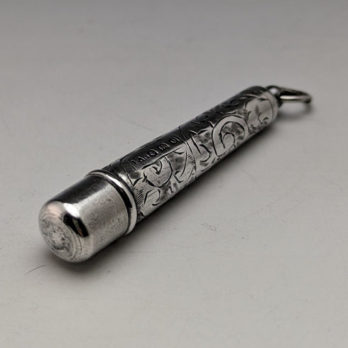 1913 British Antique Sterling Silver Needle Case FRANCIS WEBB